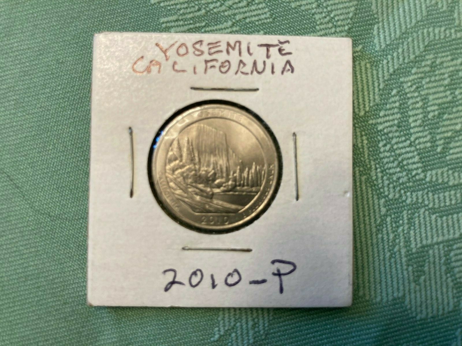 U.s. 2010-p Mint Atb Yosemite California Quarter In A Mylar Coin Flip