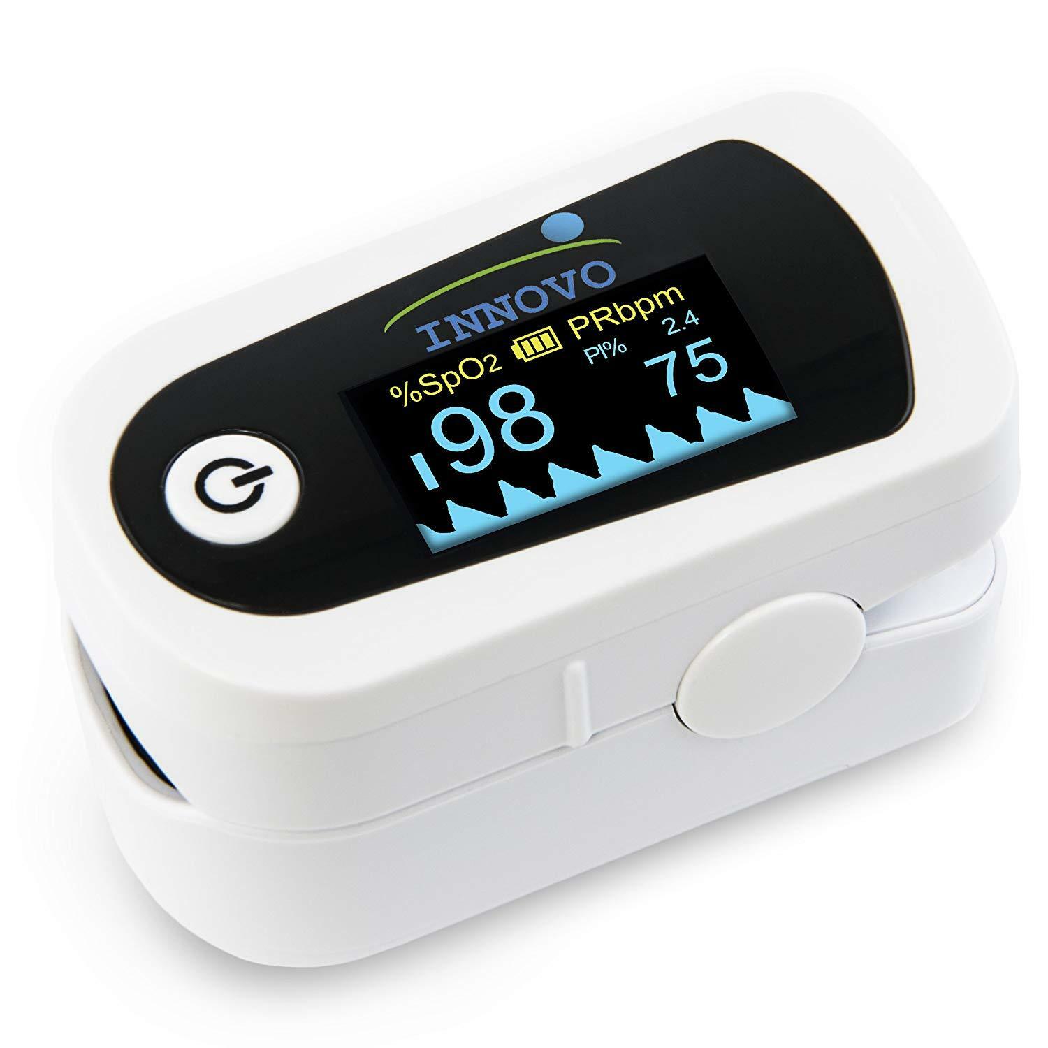 Innovo Premium Fingertip Pulse Oximeter Blood Oxygen Monitor Heart Rate Meter