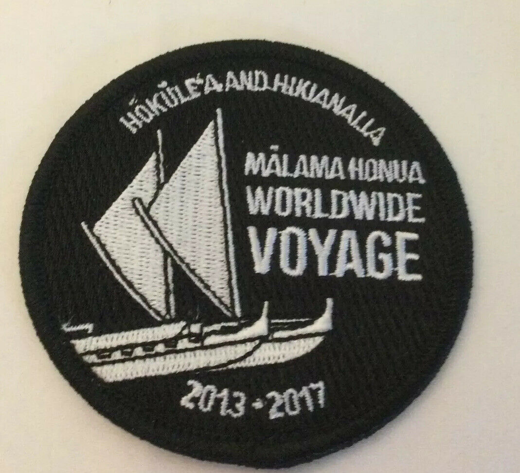 Hokulea Hokule'a Hawaii Hawaiian Voyaging Sailing Canoe Black Patch new