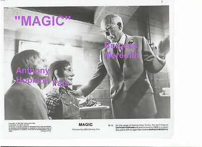 Magic Anthony Hopkins Dummy Fats Brugess Meredith Original Us 8x10 Press Photo