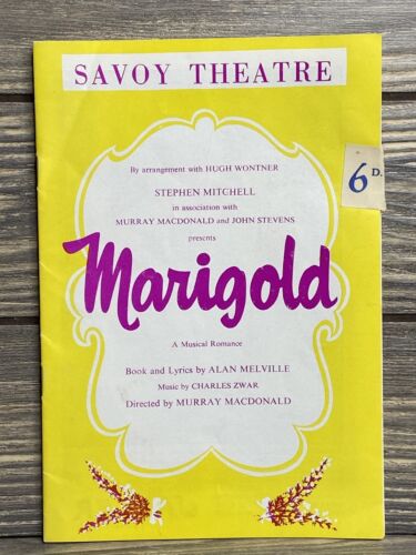 Vintage Souvenir Program Savoy Theatre Stephen Mitchell Marigold Musical Romance