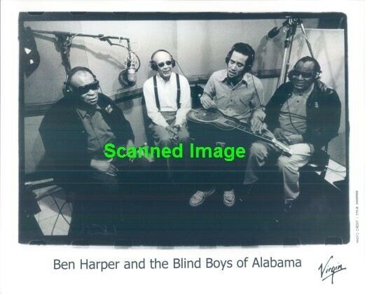 Press Photo: Ben Harper & The Blind Boys Of Alabama 8x10 B&w