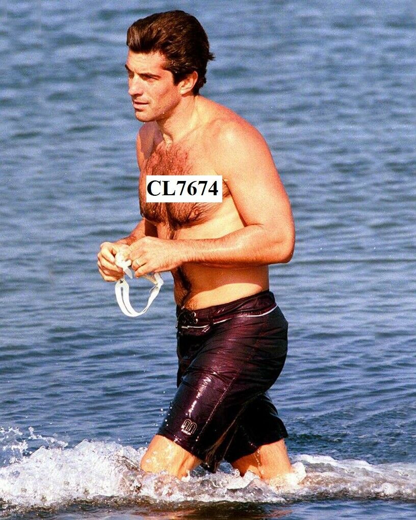 John F. Kennedy Jr. Swimming In The Ocean At The Compound In Hyannis Photo