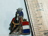 Rodeo Barrel Rider Pin (sm) Vintage Cloisonne  blue Lapel Pin Hat Tack