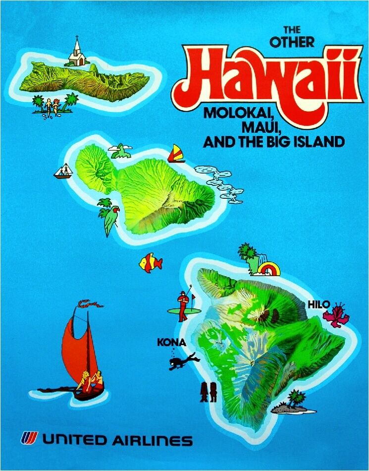 The Other Hawaii Maui Hawaiian Island United States Travel Advertisement Poster