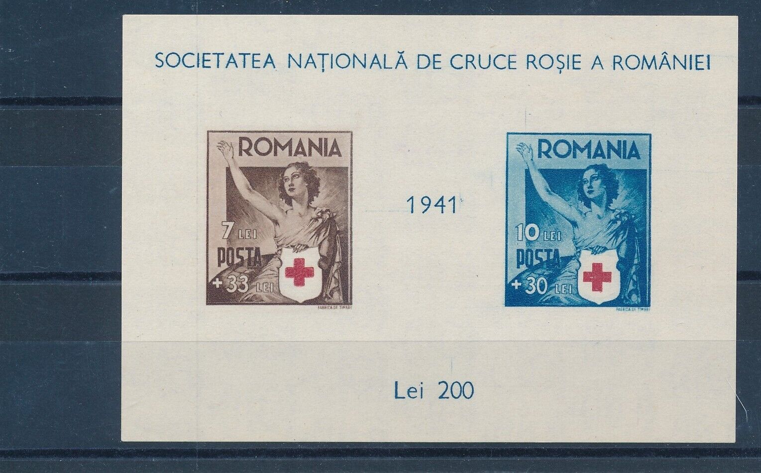 [p6330] Romania 1941 Red Cross Good Sheet Very Fine Mnh