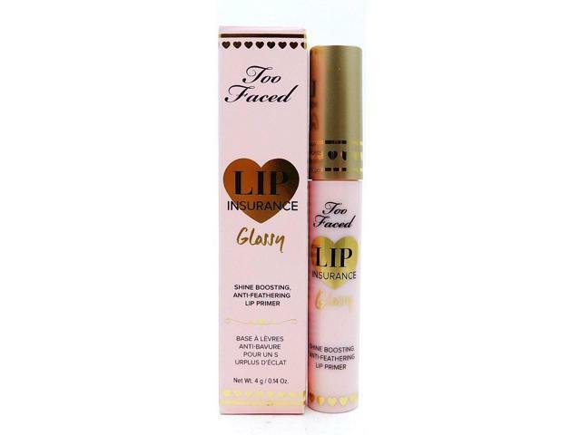 Too Faced Lip Insurance Glossy Primer Anti-feathering Shine Boosting Ful Size 4g
