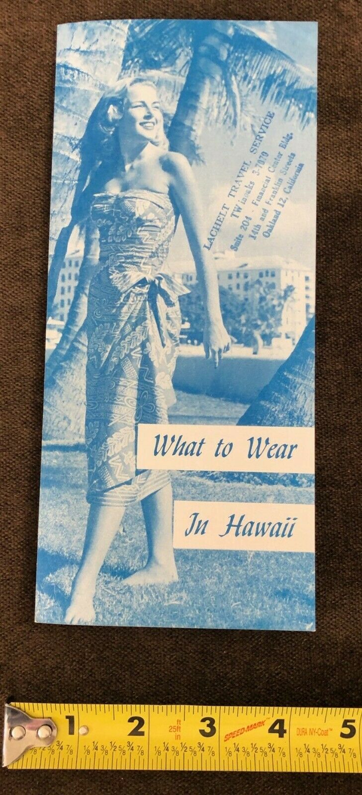 1950s Hawaii Visitor Bureau Fashion Brochure Woman Sarong- Polynesian Tiki Style