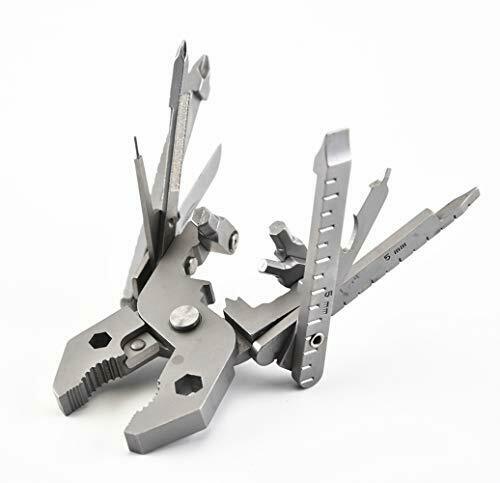 Polished Ss 23-in-1 Pocket Multitool Kit With Wrenches Allen Drivers Hand Drill