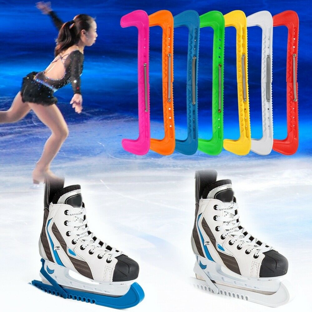 One Pair Adjustable Ice Hockey Figure Skate Blade Guards Covers Walk Protect New