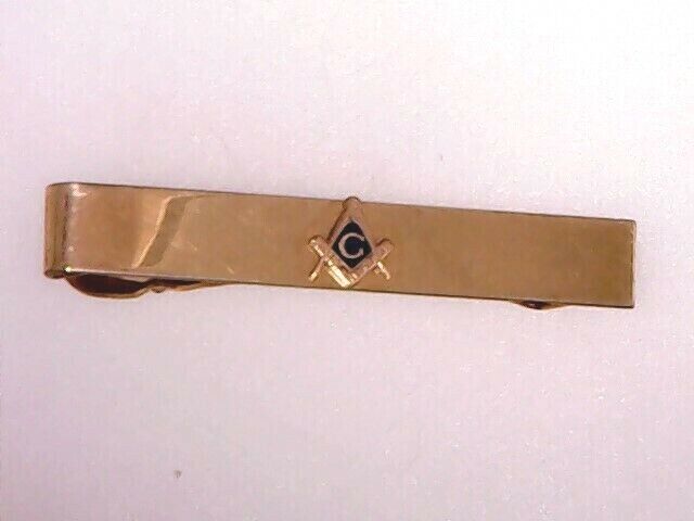 Vintage 12k Gold Filled Masonic Tie Clasp - Anson