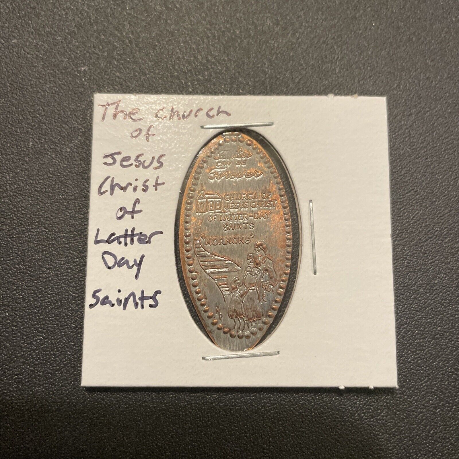 the church of Jesus Christ of Latter Day Saints elongated penny