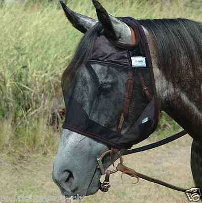 Cashel Quiet Ride Fly Mask For Standard Horse Trail Riding Sun Protection