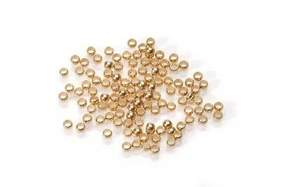 DARICE Crimp Beads Gold-tone 2.5mm Jewelry Findings 2 gram pack (approx 160)