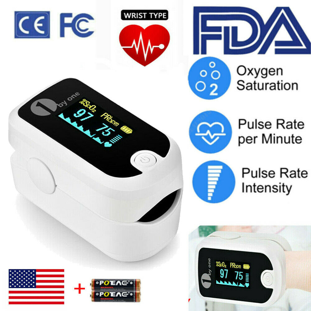 Finger Tip Pulse Oximeter SpO2 Heart Rate monitor blood oxygen Sensor Meter, FDA