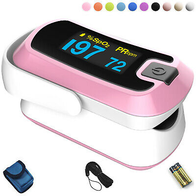 Mibest Pink Dual Color Oled Finger Pulse Oximeter - O2 Saturation Monitor