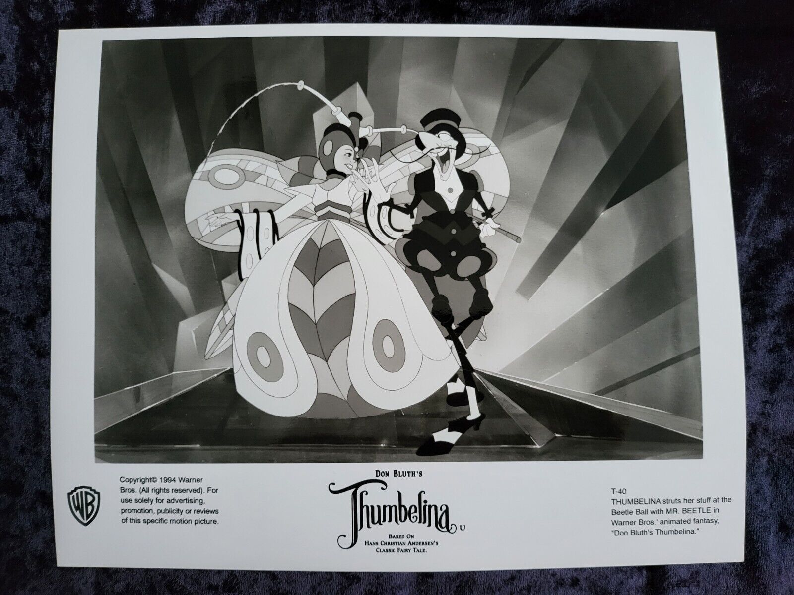 Thumbelina original movie photo  #3 - Don Bluth Animation - 8 x 10