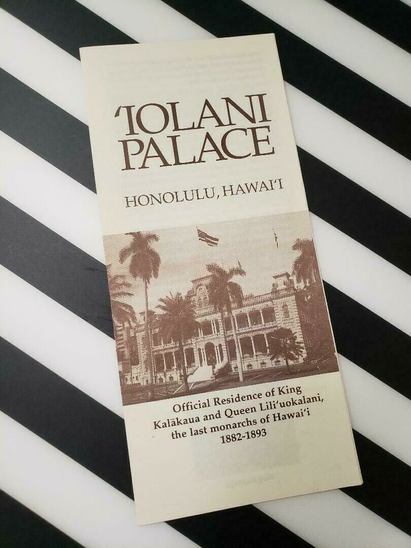 Vtg Iolani Palace Hawaii Brochure 1882 King Kalakaua Queen Liliuokalani Photo