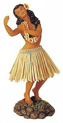 New Hawaiian Hawaii Dashboard Hula Doll Dancer Girl Dancing Natural # 40626