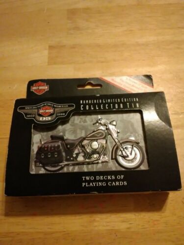 Harley-davidson 95th Anniversary Metal Tin/playing Cards Limited Edition