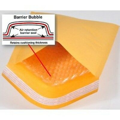 SuperPackage® 500 #000  4 X 8  Kraft Bubble Mailers Padded Envelopes