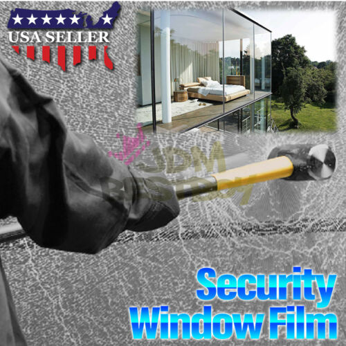 Clear Security Window Film Shatterproof Glass Protection Anti Shatter 4Mil 8Mil