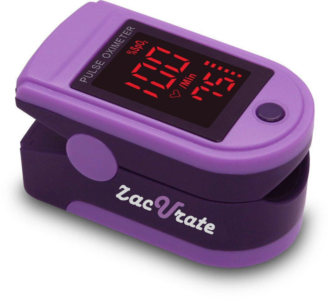 Zacurate 500dl Purple Finger Pulse Oximeter Spo2 Blood Oxygen Saturation O2