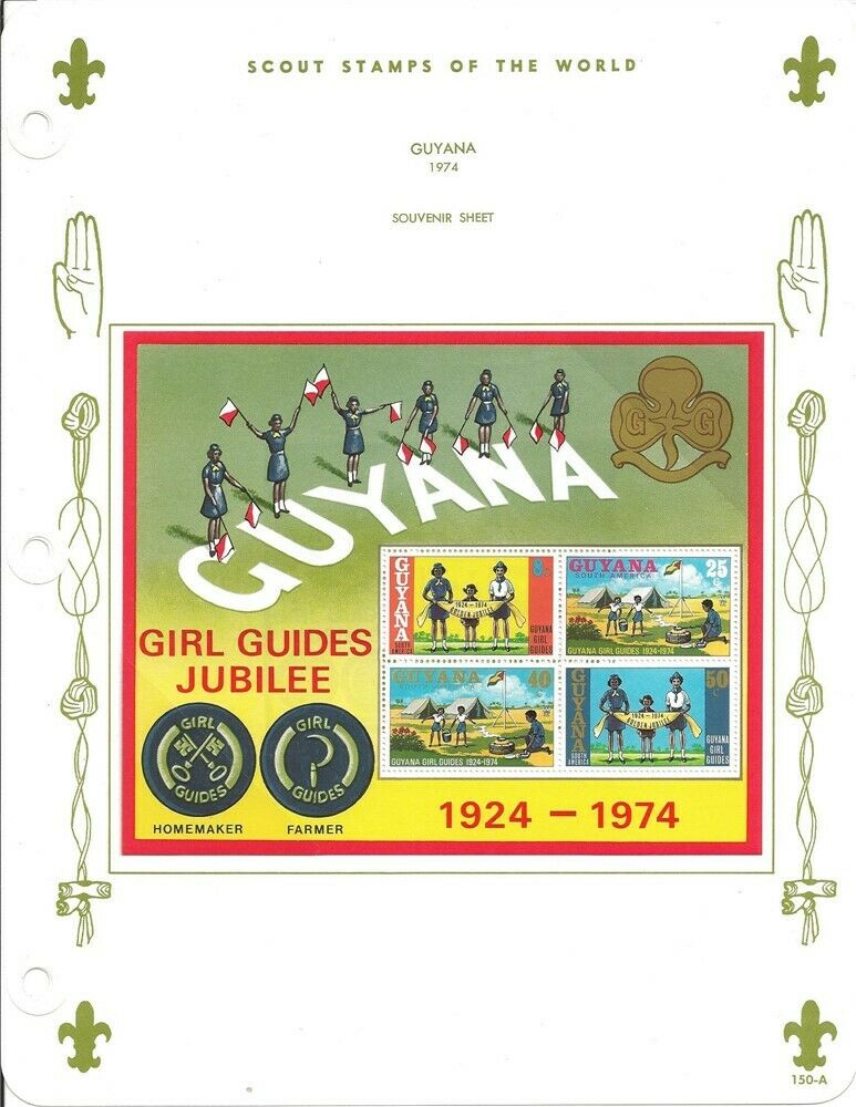 1974 Girl Guides Scout Guyana Jubilee Ss K-line Album