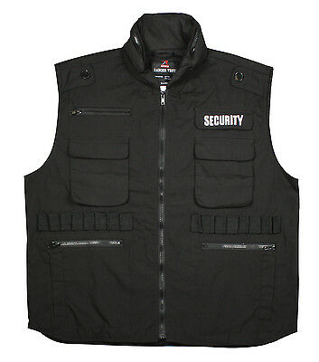 Black Security Ranger Vest Cotton Bouncer Security Guard Hooded Vests S - 4xl
