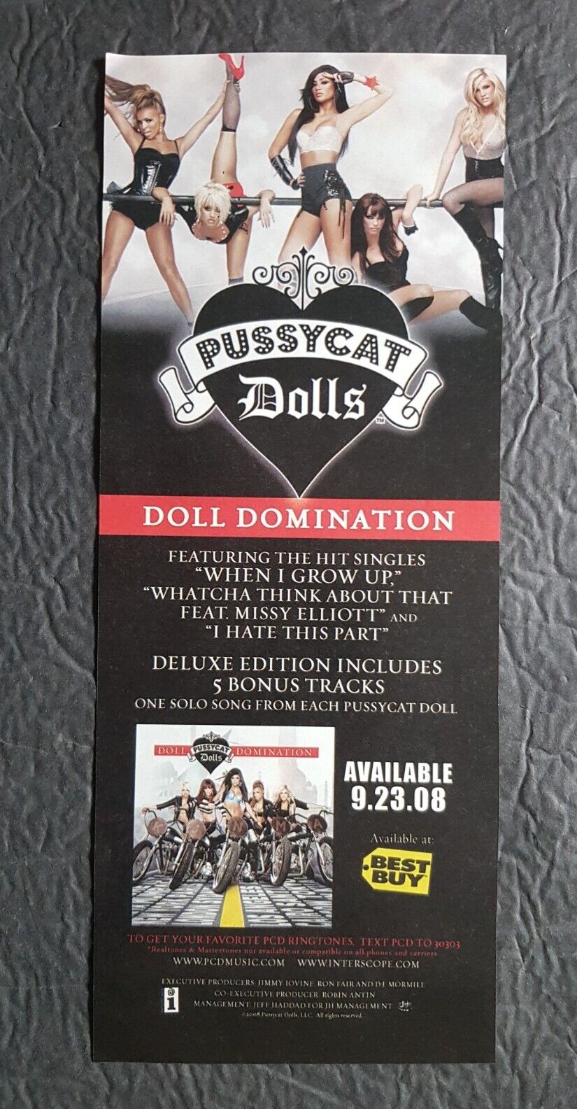 Pussycat Dolls Doll Domination Album Promo Print Advertisement Vintage 2008