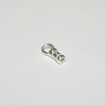 WHOLESALE LOTS 1mm Hole CRIMP END CAPS Sterling Silver 925 - Jewelry Findings