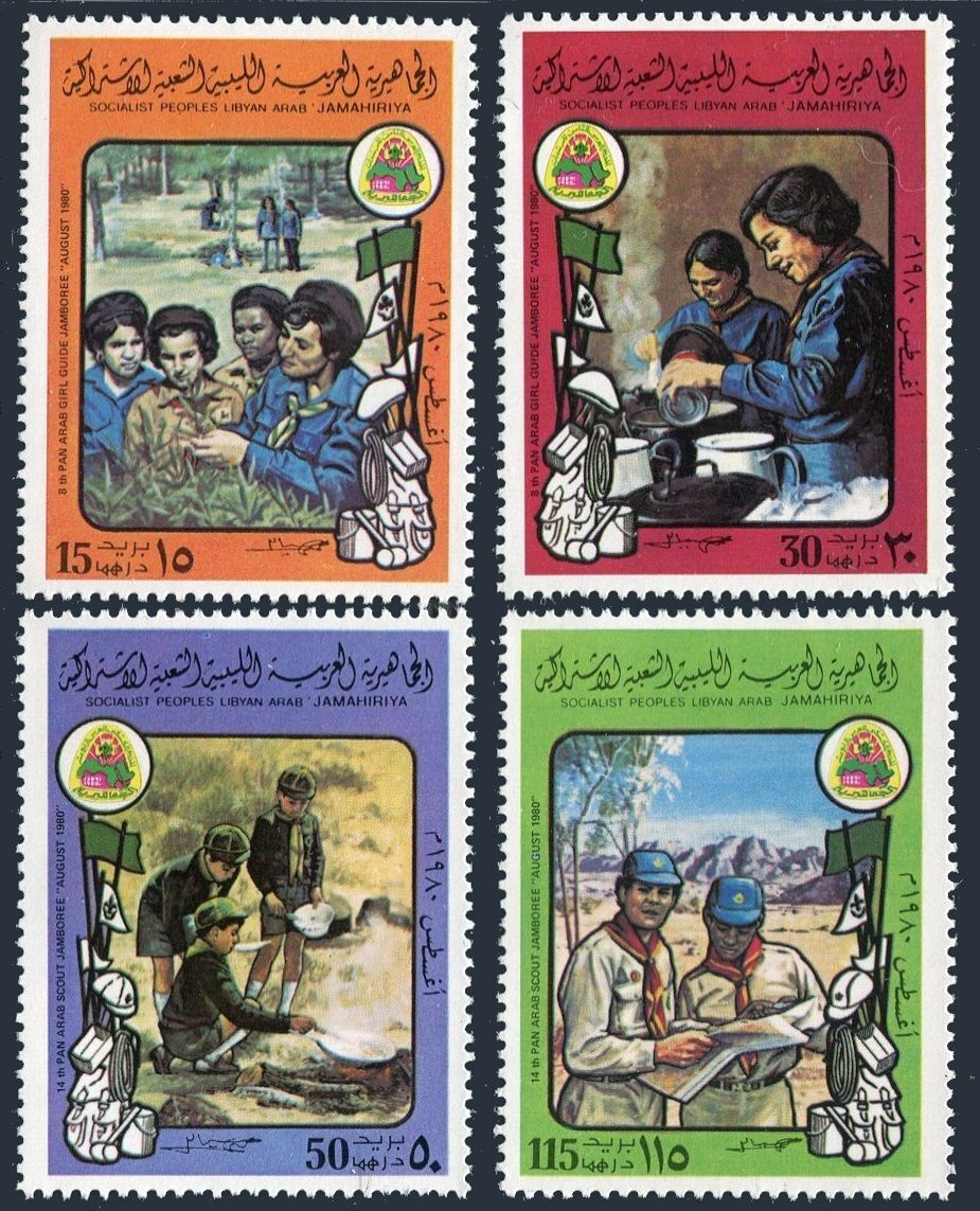 Libya 861-864,865-866,MNH. Pan Arab Girl Guide,1980.