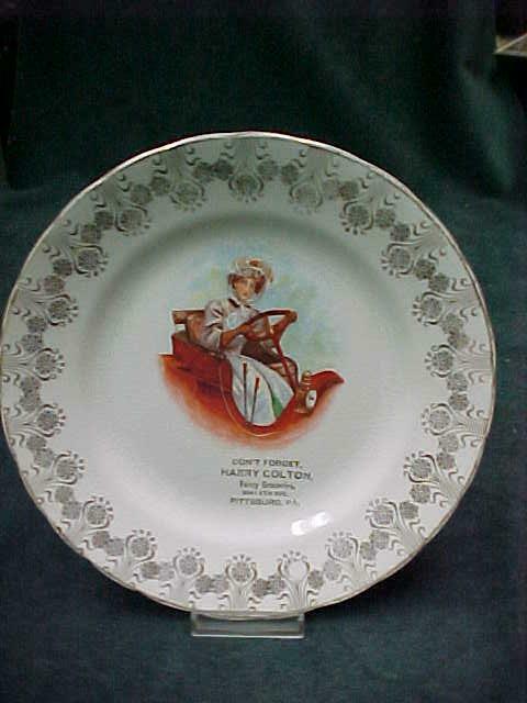 Advertising PLATE HARRY COLTON FANCY GROCERIES 5th AVE PITTSBURGH PA 1900's Auto