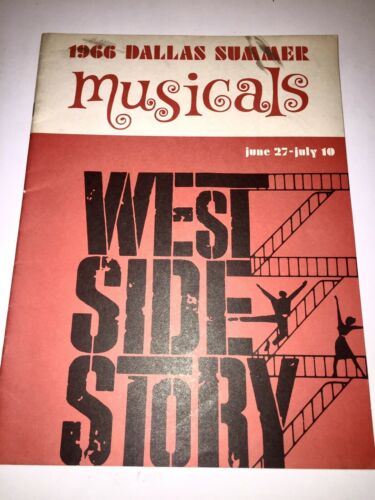 West Side Story Musical Souvenir Program Dallas 1966