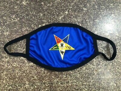 Masonic Oes Blue Face Mask, Fraternity, Order Of Eastern Star Face Mask