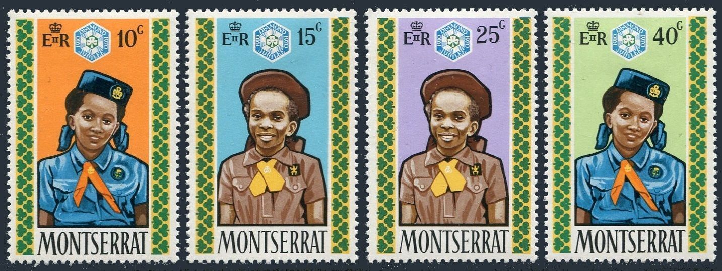 Montserrat 252-255, Mnh. Michel 251-254. Girl Guides, 60th Ann. 1970.